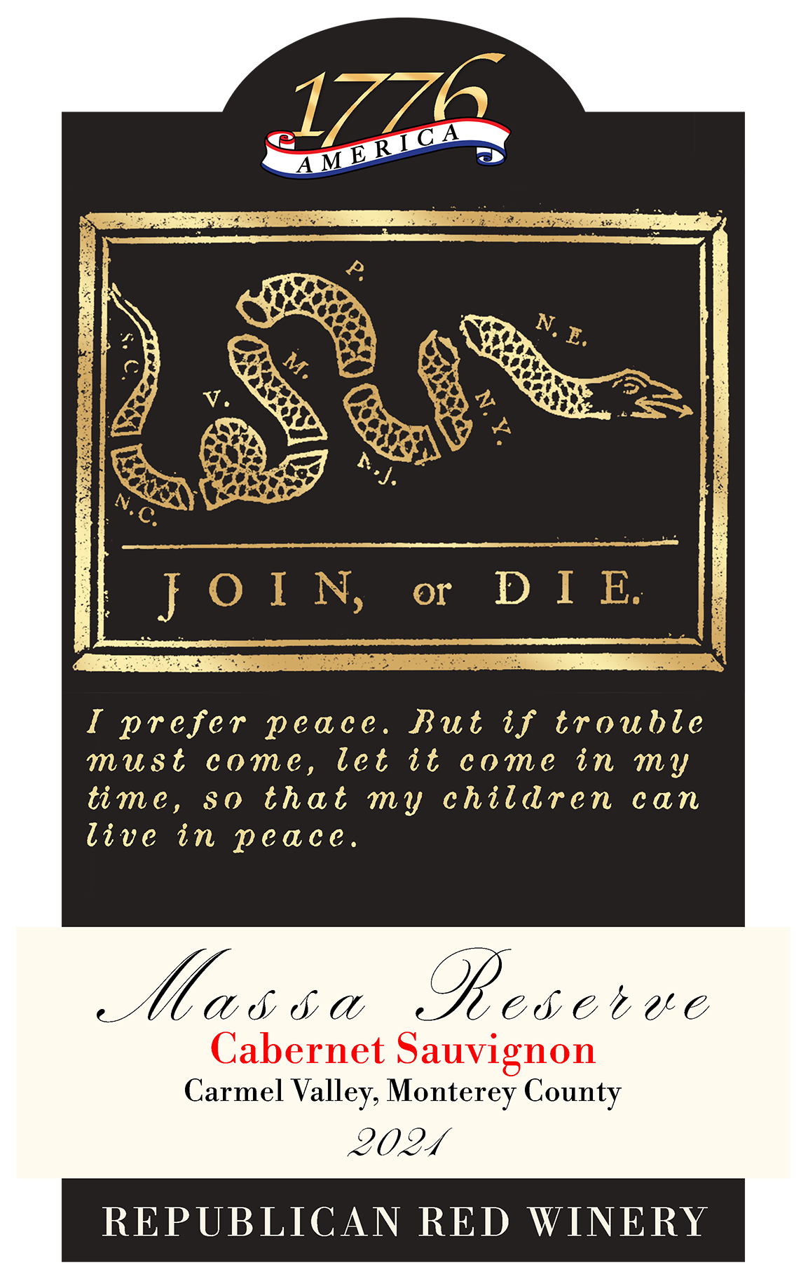 'Join, or Die' - Cabernet Sauvignon